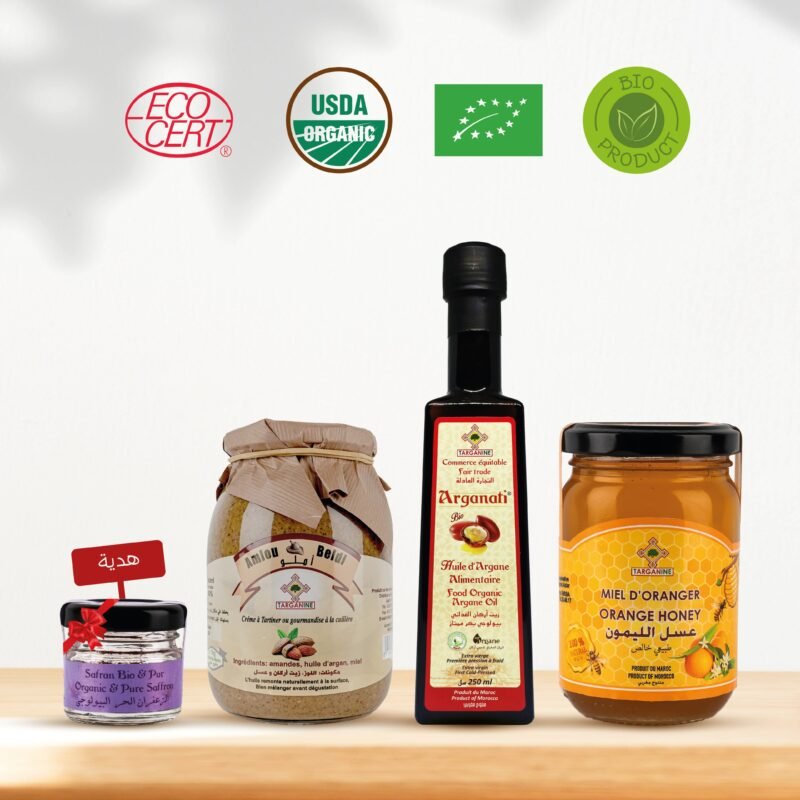 Pack Argane Alimentaire d'amlou du miel et safran