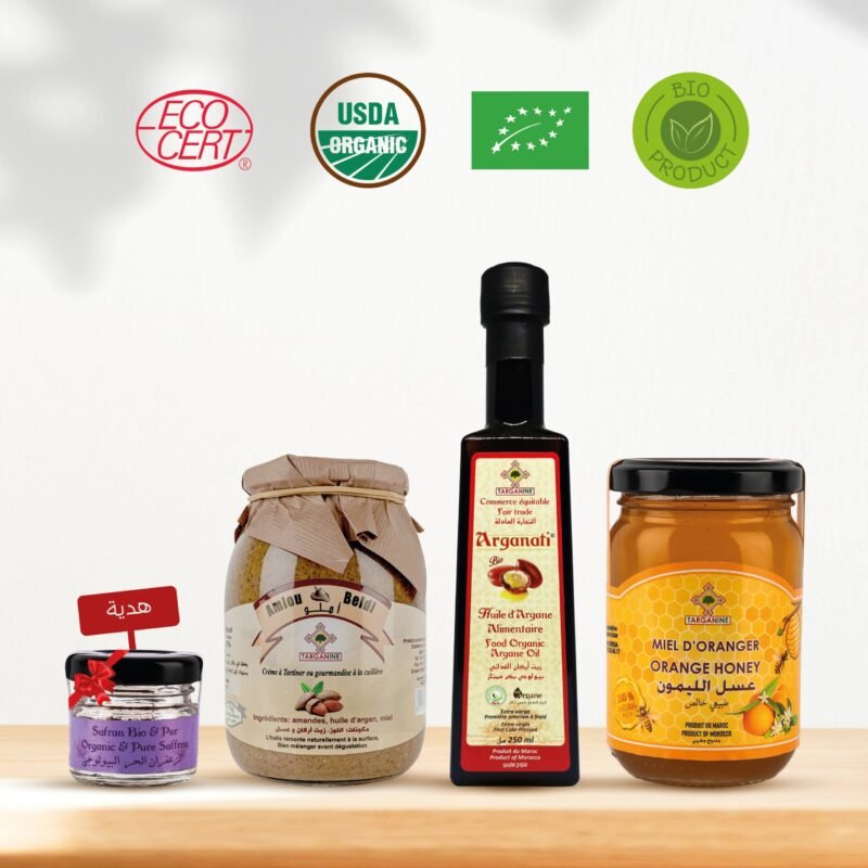 Organic Food Packaging Argan, Amlou honey And saffron